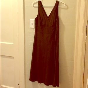 Brown V neck sleeveless dress from JCrew